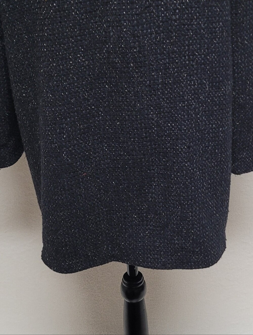 70s Vintage Weatherwise by Micki Black White Speckled Wool Tweed Overcoat 16 - Picture 11 of 14